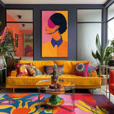 Immagine VIBRANT SILHOUETTE | Tela italiana | dimensioni diverse